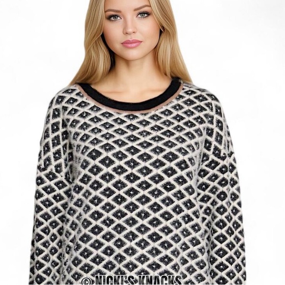 Cyrus diamond pattern soft sweater size L - Picture 7 of 8